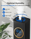 Humidifier Large Room Bedroom with Night Light, 2.1Gal(8L) Humidifiers for Home with Essential Oil Diffuser, Top Fill Whole House Cool Mist Humidifiers for Plants Baby Kids Adults